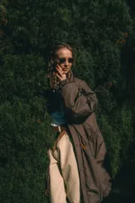 Парка Choompu оверсайз коричневая