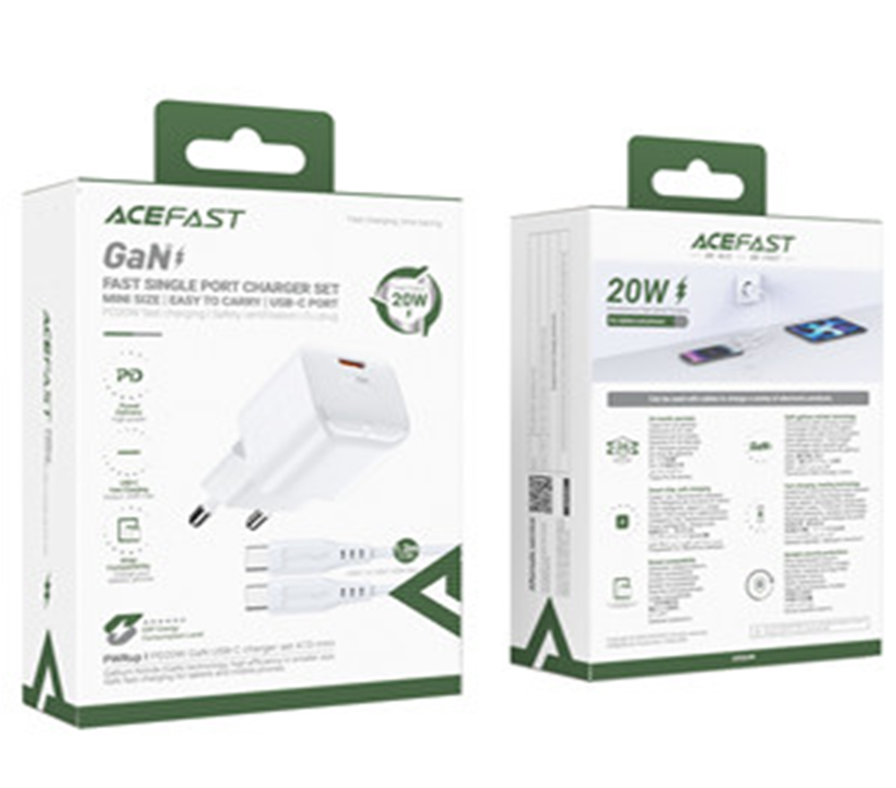 A73 mini PD20W GaN single USB-C charger set (C3-03) (EU)