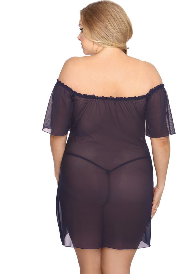 Прозрачная сорочка женская для полных