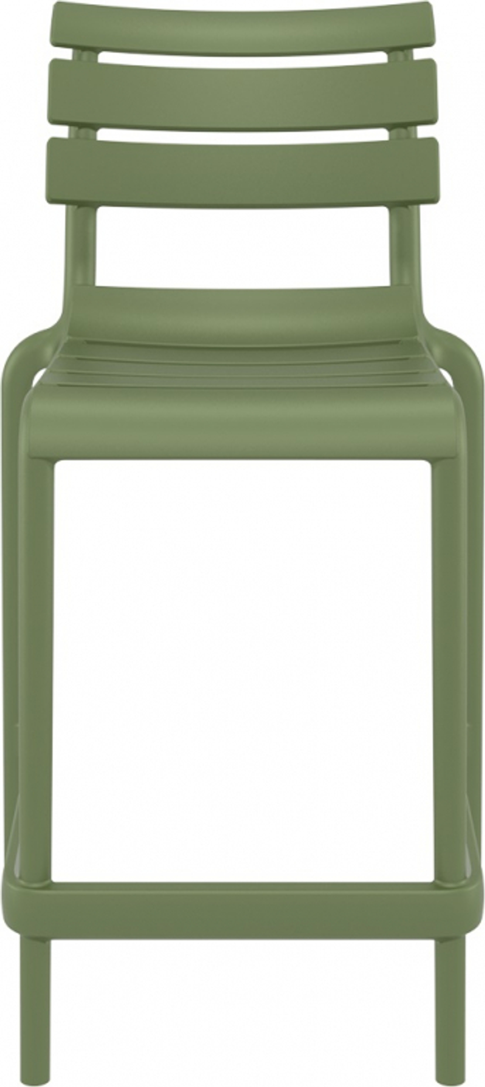 Стул пластиковый полубарный Siesta Contract Helen Bar 65, оливковый