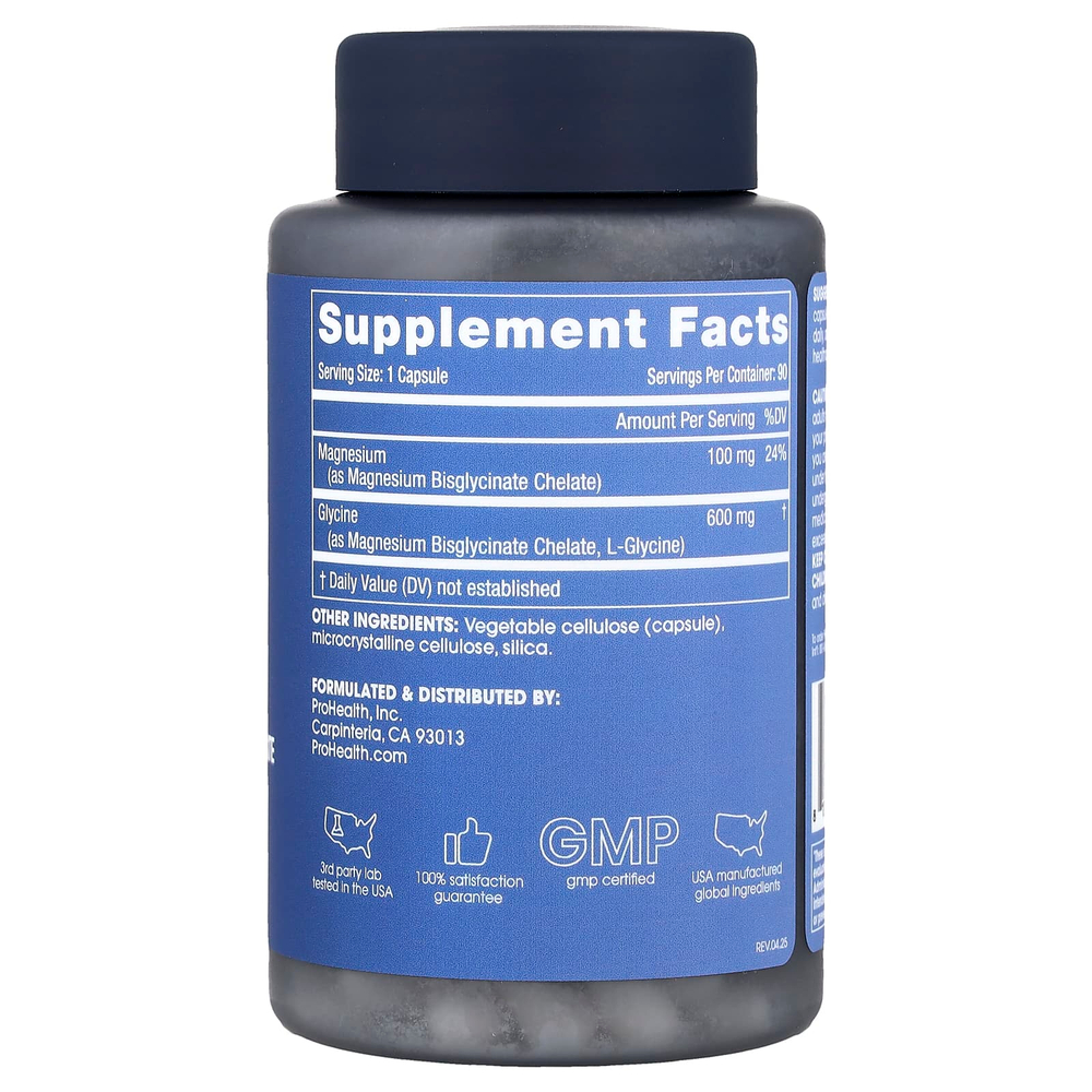 ProHealth Longevity, Глицинат магния, 90 капсул
