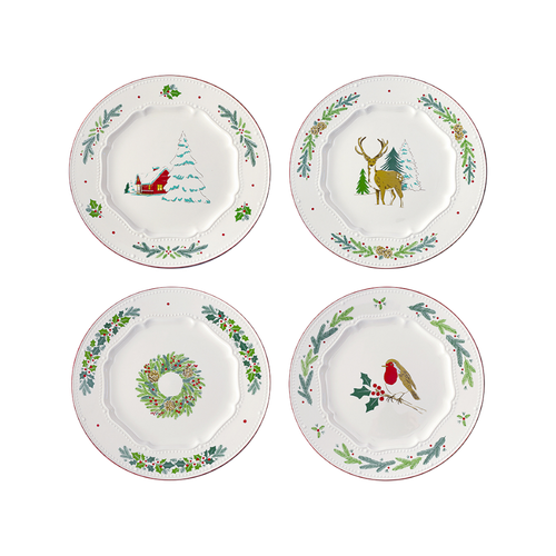 Набор из четырех тарелок Nordic winter 23 см