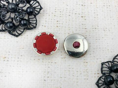 Пуговицы костюмные, d 3 см, красный