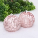 Новогодние шары VERSAILLES «Альтаир» 10 см (набор 2 шт), Розовый