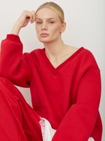 СВИТШОТ С V-ВЫРЕЗОМ КРАСНЫЙ