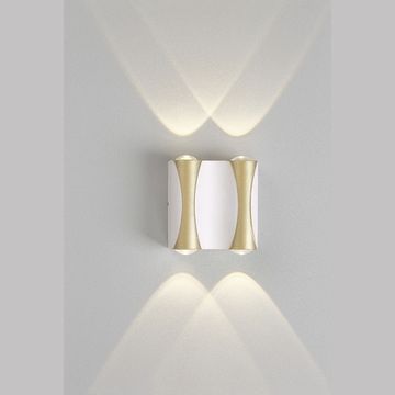 Настенный светодиодный светильник CLT 022W2 WH-GO 4000K белый/золото Crystal Lux