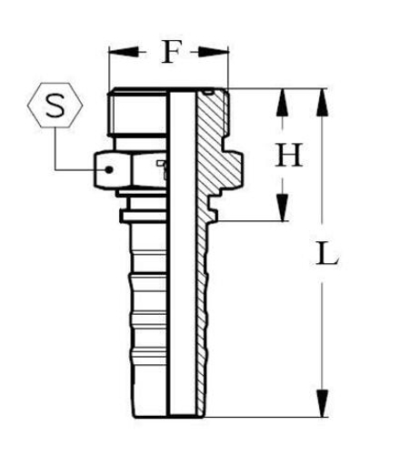 Фитинг DN 20 ORFS (Г) 1.3/16 CS