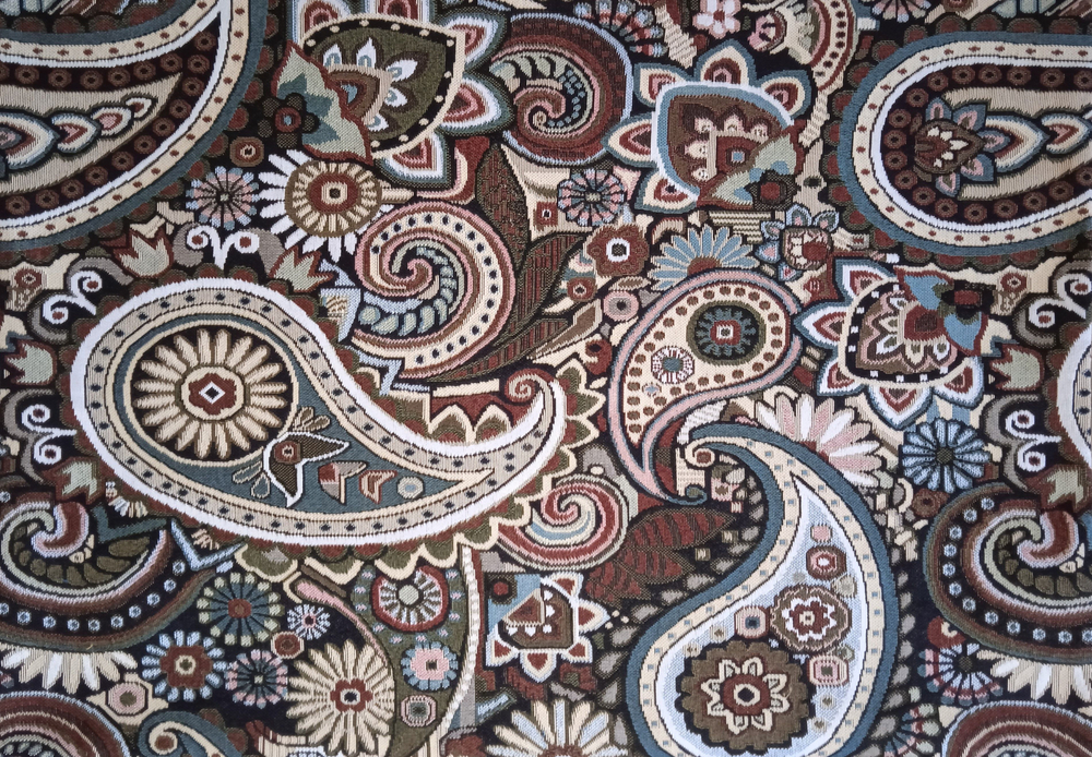 Декоративная гобеленовая наволочка для интерьерной подушки Пейсли 68х47