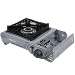 Газ. плита Nisus N-MS-2900HCBW в кейсе Горелка латунная Ветрозащита 4.5кВт 330г/ч 2.13кг Серая