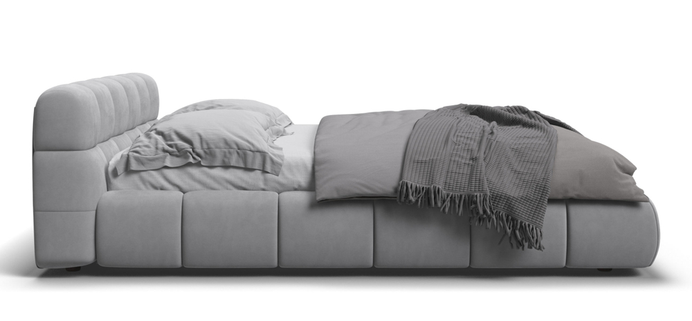 Босс Дрим Кровать+ПМ 160 Велюр Монолит сталь