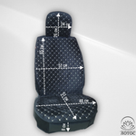 Универсальный чехол на передние сиденья из велюра в черном цвете с золотой нитью