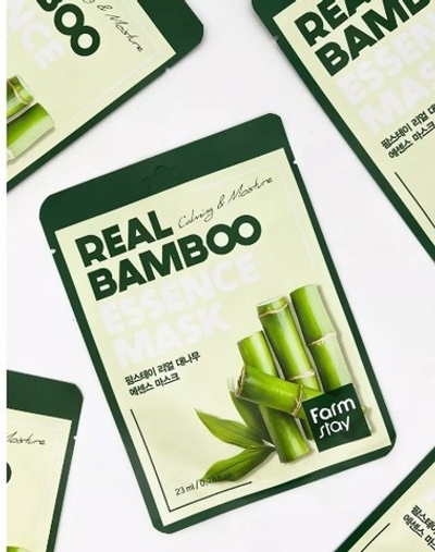 Набор Маска для лица тканевая FarmStay Real Bamboo Essence Mask 10 шт