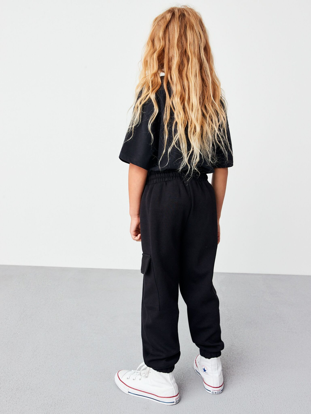 Брюки спортивные для девочки Next M45-354, Черный