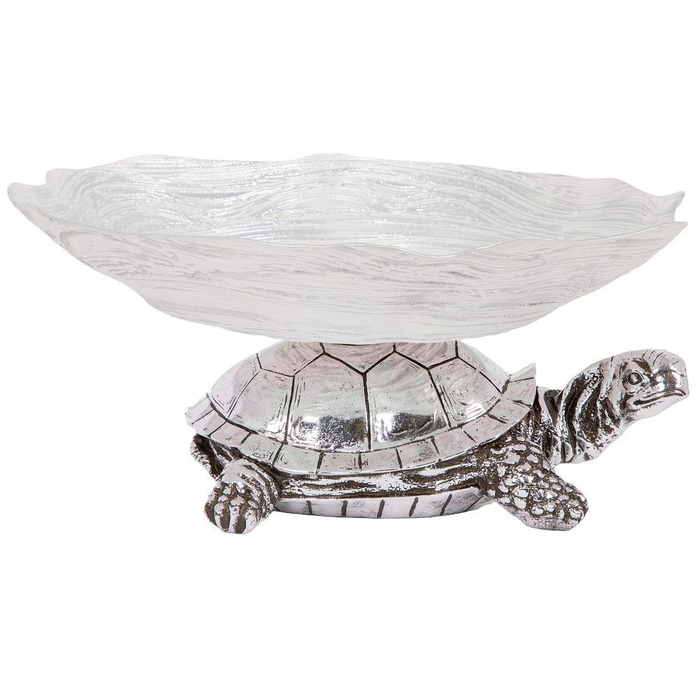 Фруктовница-конфетница Черепаха Серебро