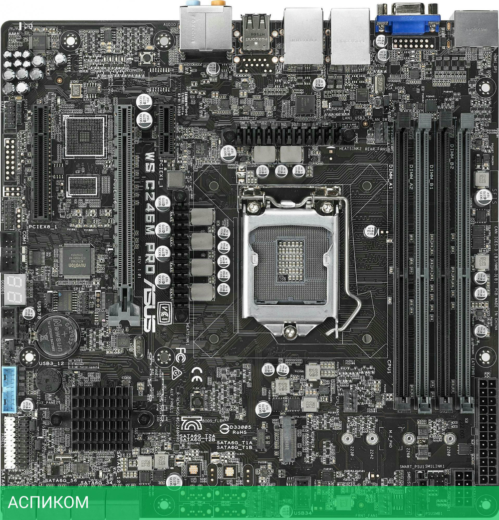 Материнская плата ASUS WS C246M Pro (90SW00E0-M0EAY0)