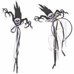 Набор карнавальный «Helloween - Зловещий череп» (ободок, палочка)