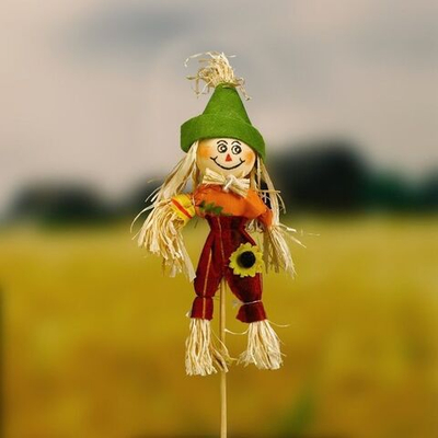 Огородное пугало в шапке - 50 см. (Цвет: разноцветный)