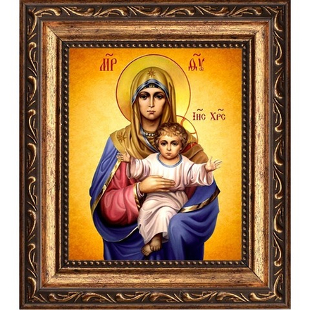 Объятия Отча (Уссурийская). Икона Богородицы на холсте.