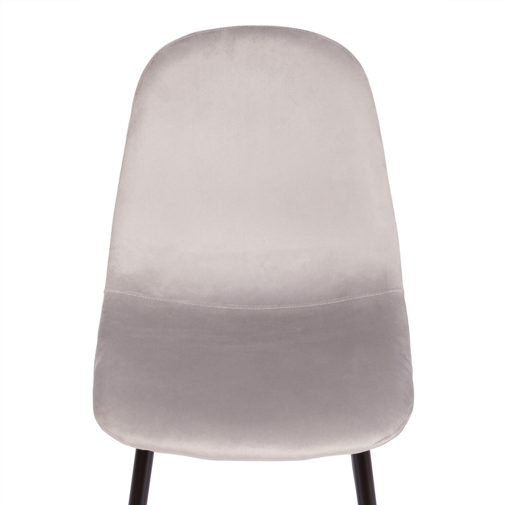 Стул BREEZE (mod. 4724) Велюр/металл , 44 х 53 х 87 см, Light grey (светло-серый) HLR14 / черный