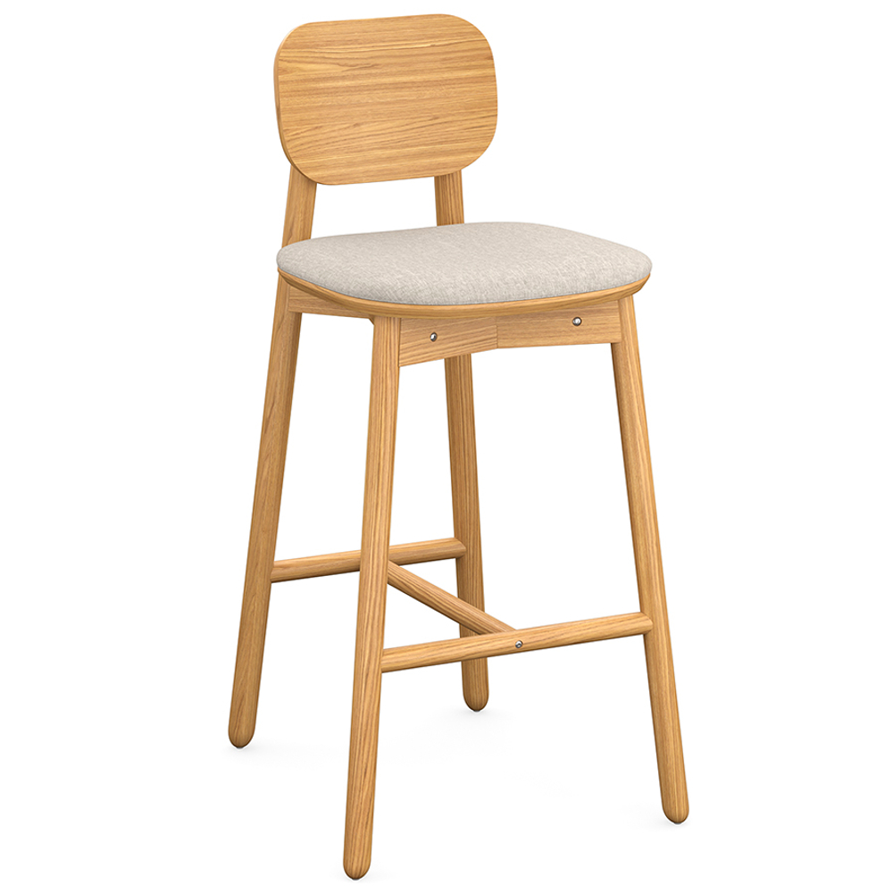 Стул барный LATITUDE Saga, рогожка, бежевый