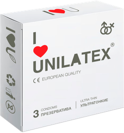 Unilatex Ultrathin презервативы ультратонкие №3