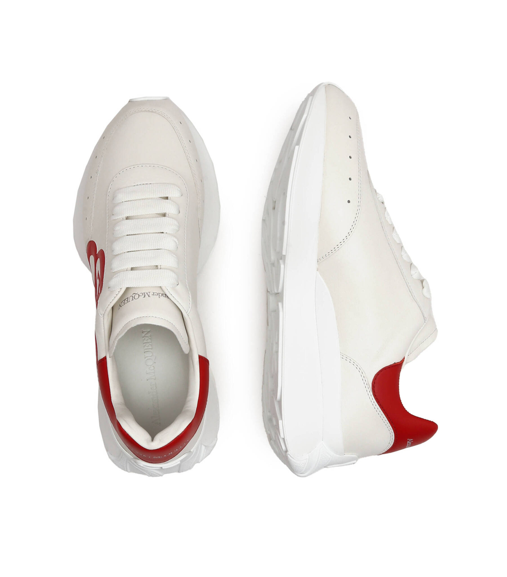 кожаные кроссовки sprint runner Alexander McQueen - белый(727377 WIC9E)