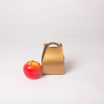 Коробка сундучок 10x5x10, золотая, картон