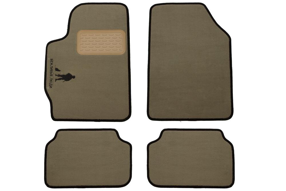 Коврики в салон для Klever Универсальный Универсальный (Вежливые люди) (текстиль, бежевые) KLEVER00.08.004H