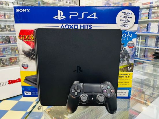 Sony Playstation 4 Slim 500GB CUH-2108A, С коробкой, S/N: 02274524541319126 (PS4, Б/У) 100% идеал