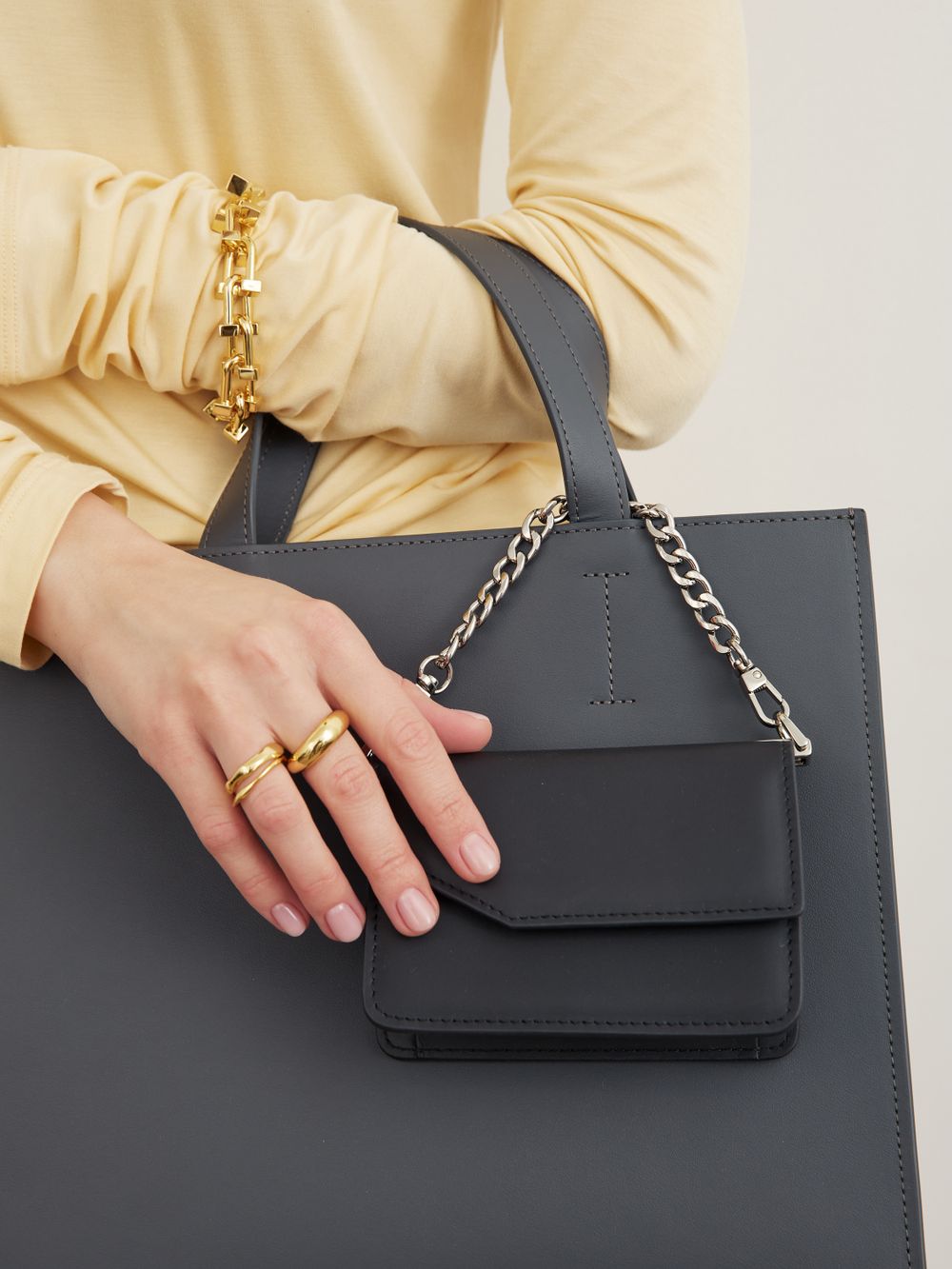 ШОППЕР КВАДРАТНЫЙ ГРАФИТ