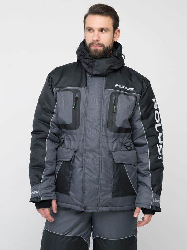 Костюм зимний Полюс LUX ткань Cell цвет Серый/Черный