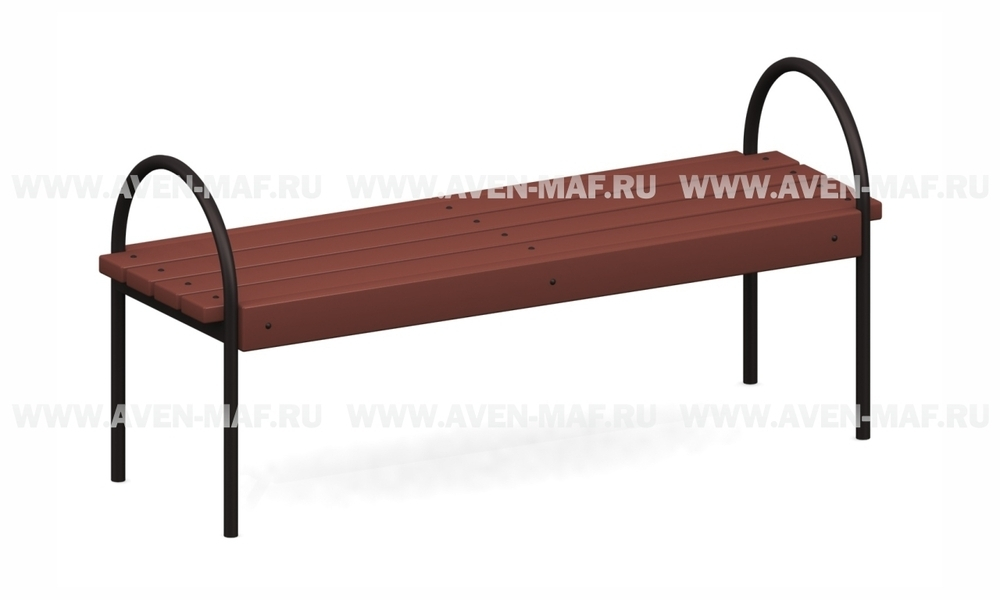 Скамейка на металлическом каркасе