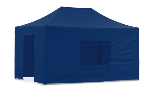 Быстросборный павильон-шатер 3х4,5 м Серии S8 липучки/молния (Синий)