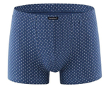 Мужские хлопковые трусы-шорты в крапинку (Размер: XXL) (Цвет: синий)