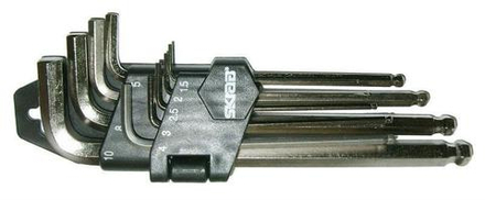 Ключи шестигранные 1-10 мм 9 шт длинные 44722