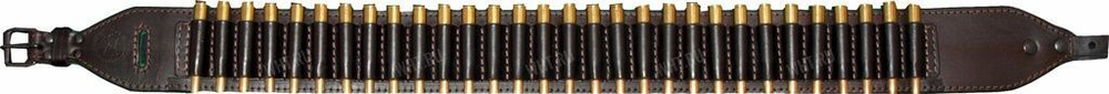Патронташ на 30 винтовочных патронов калибра .308Win...9,3x62, кожа, Zubichek