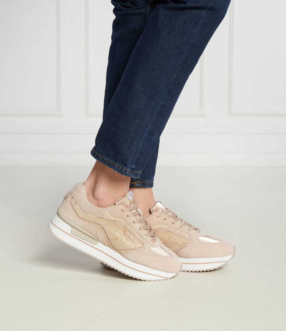 Кожаные кроссовки rusper gala Pepe Jeans London - пудро-розовый(PLS40002)