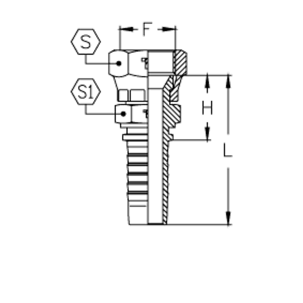 Фитинг DN 12 JIS BSP 1/2