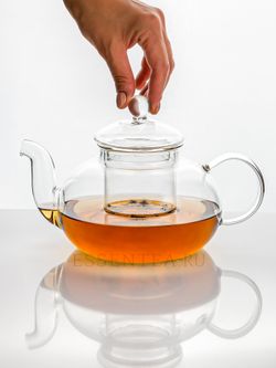 Чайник стеклянный "Танг пу" со стеклянной колбой - 1000 мл