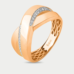 Кольцо для женщин из розового золота 585 пробы с фианитами (арт. 901981-1102)