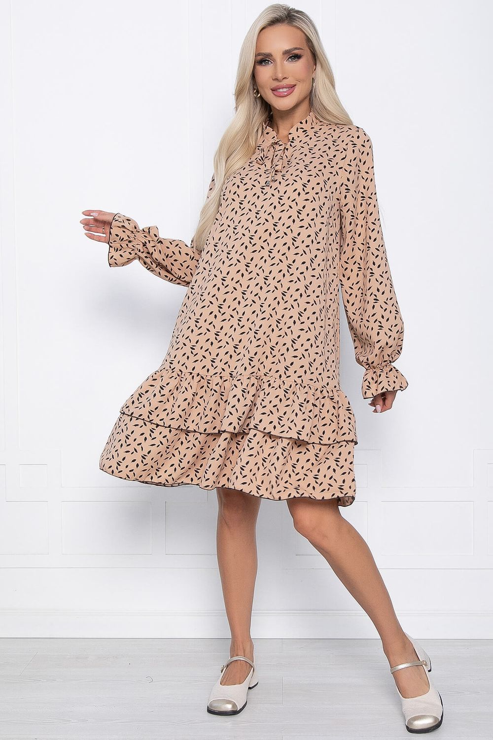 Платье Осенняя симфония (бежевое) П10936 LT Collection