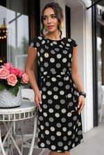 Платье Габриэль (черное/круги) П13953-10М LT Collection