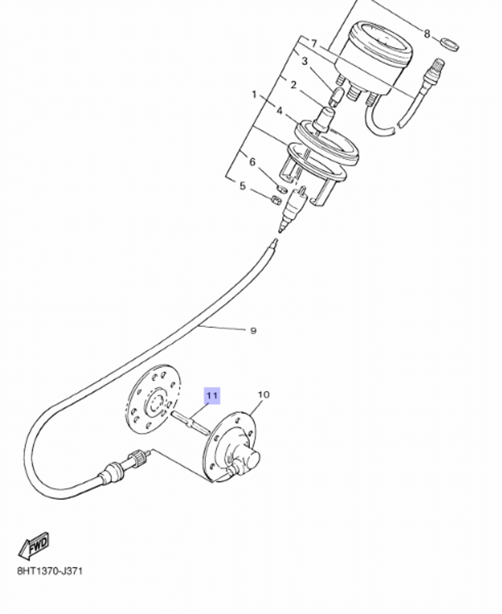 Штифт привода спидометра Yamaha 8K4477150000