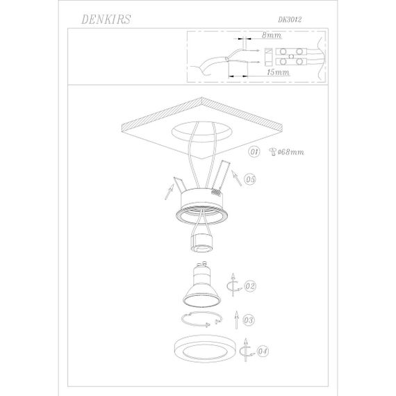 Встраиваемый светильник Denkirs DK3012-AL