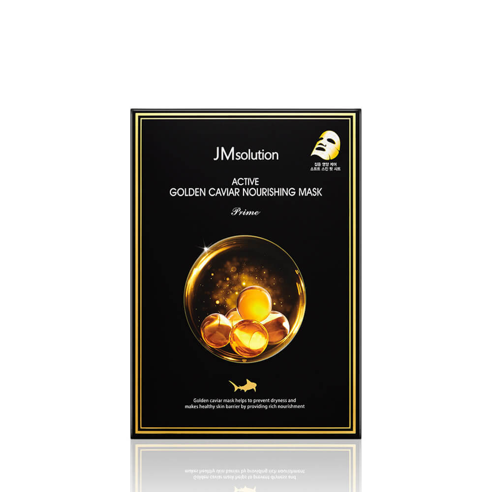 JMsolution Ультратонкая тканевая маска с золотом и икрой Active Golde