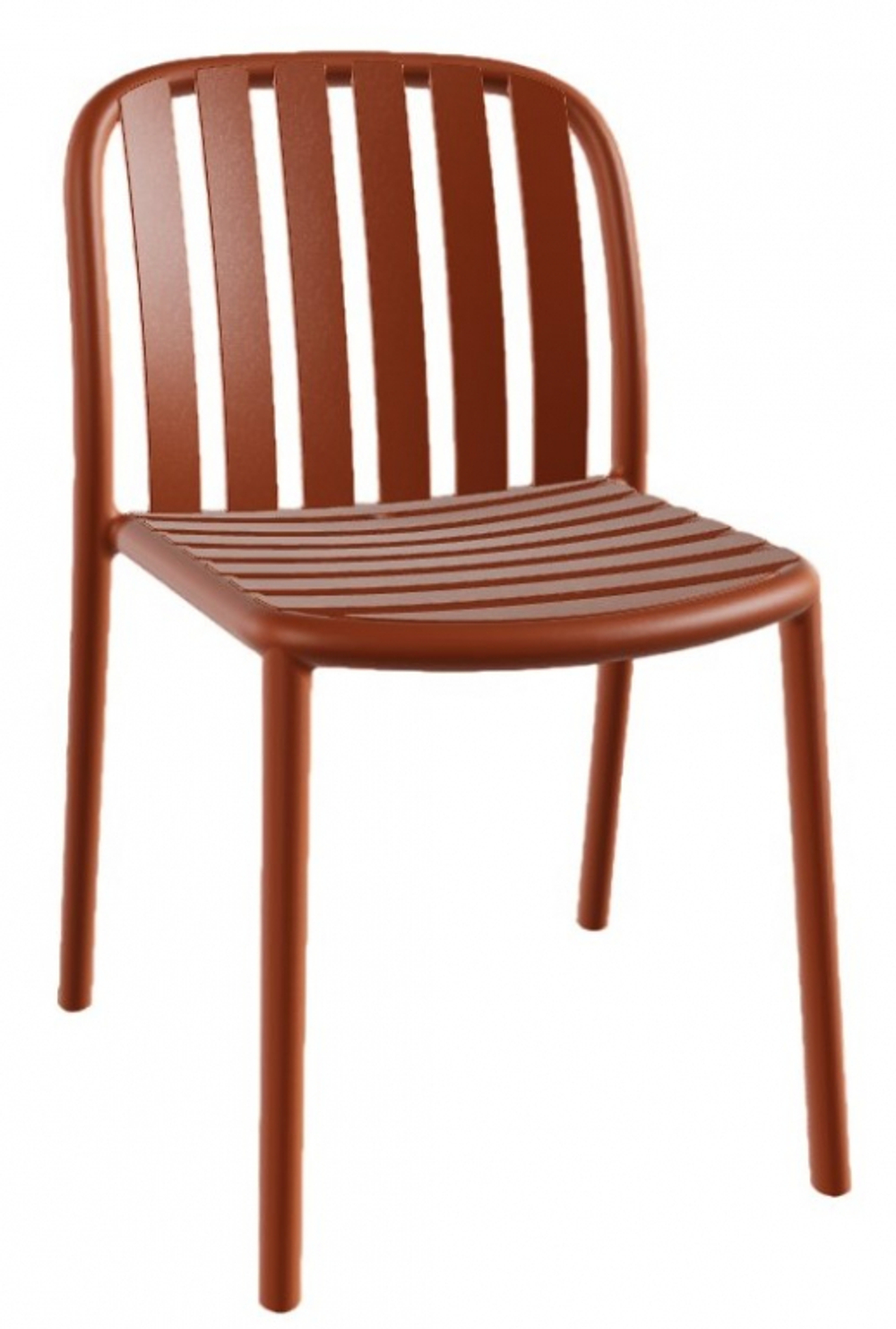 Стул пластиковый Papatya Galata-S, янтарно-оранжевый