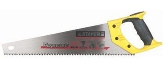 Ножовка по дереву STAYER 400 мм прямой крупный зуб быстрый рез поперек волокон
