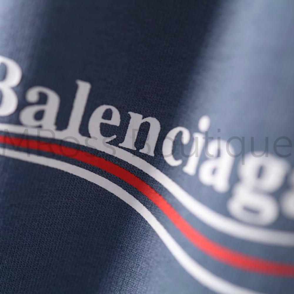 Женские штаны Balenciaga в градиентном голубом цвете с логотипом