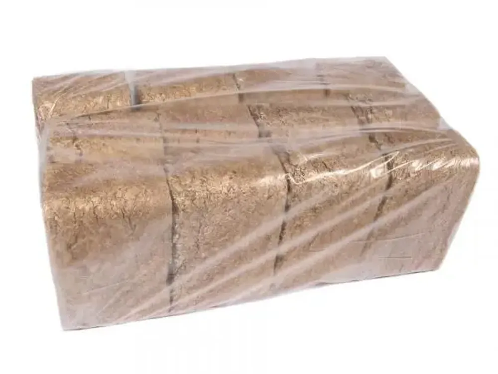 Брикет топливный для печей, каминов, бань, Липа пыль+щепа (уп.12 шт.)