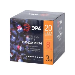 Светодиодная новогодняя гирлянда ЭРА ENIN-3P нить Подарки 3 м холодный свет | Гирлянды